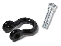 4x 7/8" Bow Shackle D-Ring Black w Zinc Plated 1" Clevis Screw Pin 14000 lbs