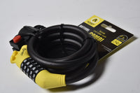 Coiled Cable Combination Lock Bicycle Motorcycle Scooter Made in France bracket