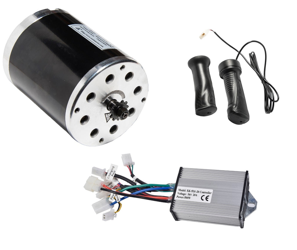 Electric DC Motor Kit 500W 36V MY1020 w speed control & Throttle f scooter ebike
