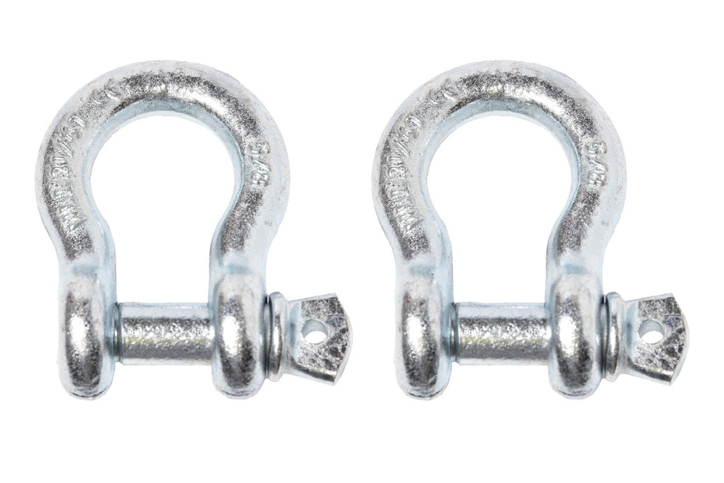 2 Pack 5/8" Bow Shackle D-Ring w 3/4" Clevis Screw Pin WLL 7000 lbs 3.25 TON