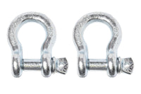 2 Pack 5/8" Bow Shackle D-Ring w 3/4" Clevis Screw Pin WLL 7000 lbs 3.25 TON