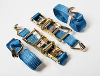 Ratchet Strap J Hook 2x 1.5"x15' 4000lb Heavy Duty Tie Down Cargo ATV UTV 1.5x15