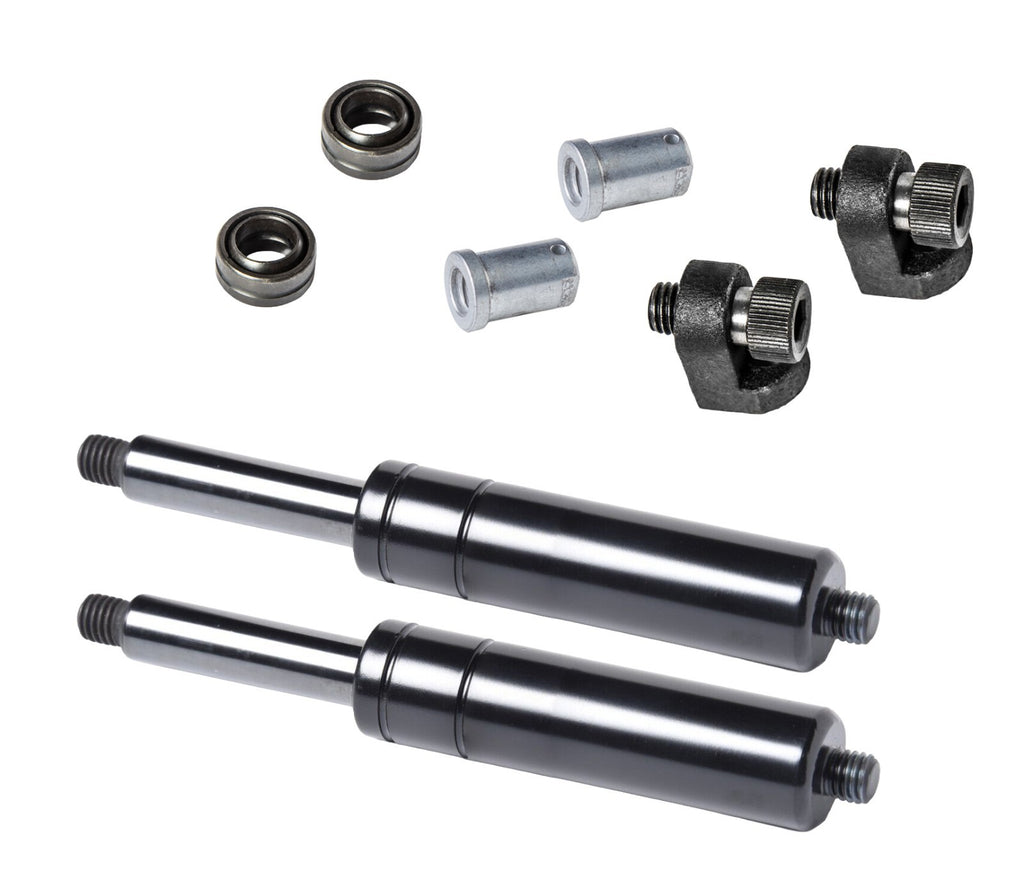 2x Lambo Door Gas Shock M12 1000 LBS 7.5" length w L-Fitting, Bearing, Bushing