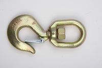 2 Swivel Eye Hook 2 Ton Hoist Lifting Rigging G70 w Latch 5/8" Alloy Steel Crane