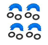4x DRing Dark BLUE Bow Shackle Isolator Jeep Off Road 3/4" Plastic SILENCER
