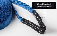 3" 26000lbs 3x20 12T Tow Strap 30ft winch off-road snatch recovery+Bow Shackles