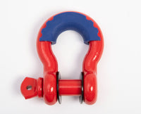 4x Bow Shackles 3/4"+Blue Plastic Anti Noise Vibration Protector Screw Pin 4.75T