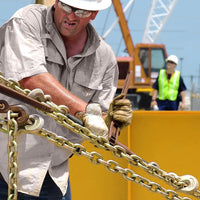 2x 20ft Transport Tow Chain 5/16" Grade G70 Tie Down Binder G7+End Hooks Rigging