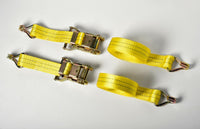 Ratchet Strap J Hook 2x 1.5"x15' 4000lb Heavy Duty Tie Down Cargo ATV UTV 1.5x15