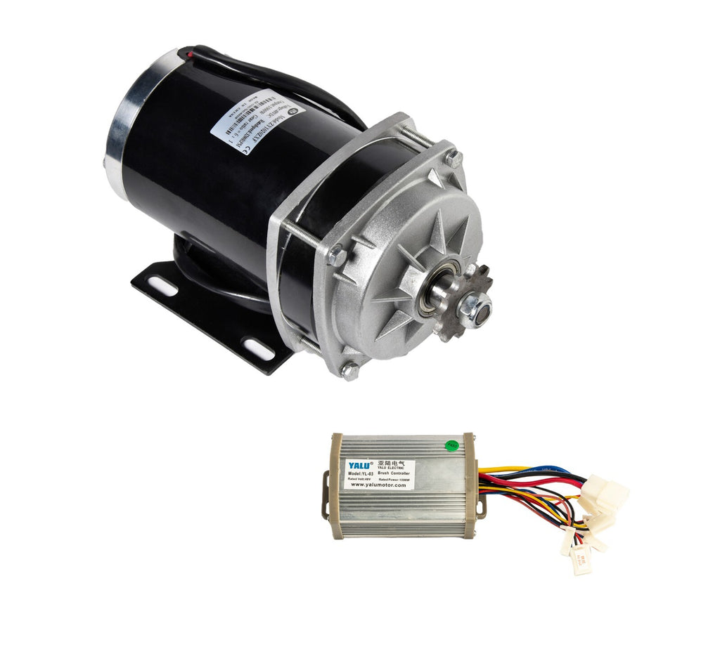 Electric Geared Motor w Controller 1000 Watt 48 Volt 6:1 Quad Trike Go-Kart DIY