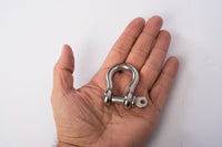 2 Pack 5/16" 8mm Marine Bow Shackle Ring 316 Stainless Steel Sailboat Rigging