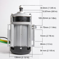 Electric Motor Gear Box Reduction 1500W 60V DC w Controller Quad Trike BM1428ZXF