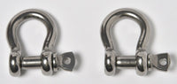4 pcs 3/8" Anchor Shackle D Clevis Bow Ring 304 Stainless Steel Sailboat Rigging