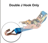 10 pcs - 2" 5T JJ Double J Wire Hook tie down strap cargo webbing rigging