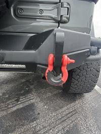 2x 3/4" Red DRing Bow Shackle 10500LB w Blue Plastic noise vibration Protector