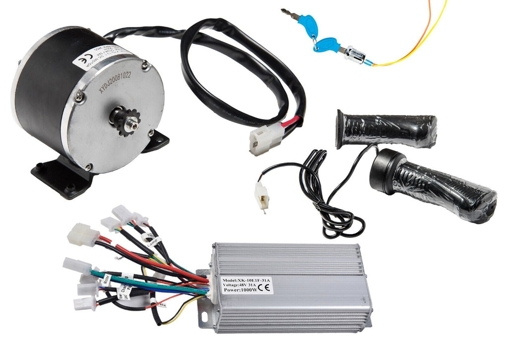 Electric Kart Motor Overvolt Kit Currie base 48V 900W Reverse Controller Throttl