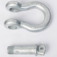 Lot of 10 pc 1-1/8" Bow Shackle w Screw Clevis Pin Rigging Towing 9.5Ton 21000lb