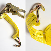 4x Ratchet Strap 1.5"x15' 4000lb J Hook Heavy Duty Tie Down Cargo ATV UTV 1.5x15