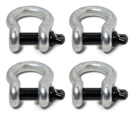 Lot of 8 Premium Nickel D-Ring 3/4" Bow Shackle Black Screw Pin 10500 LB Jeep CJ