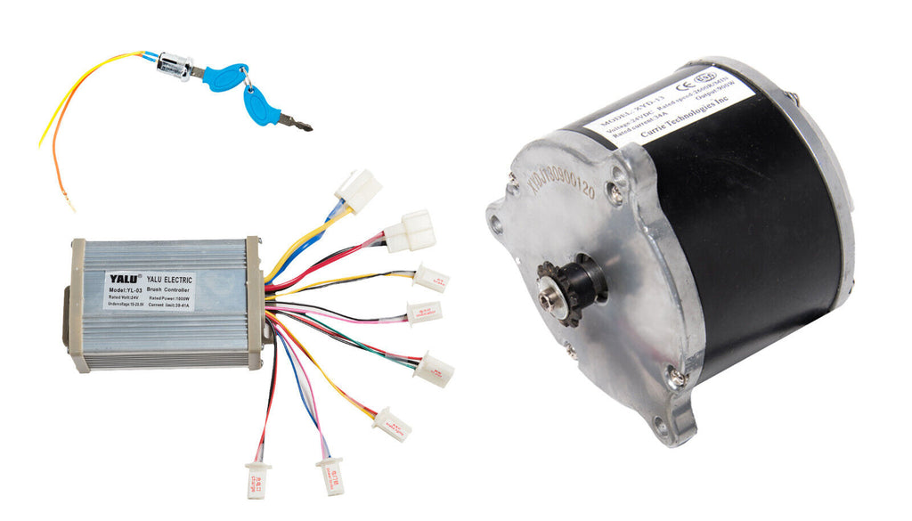 Electric Scooter Motor Currie 24V 900W Kit w Control XYD-13 w 11 Tooth #25 w key