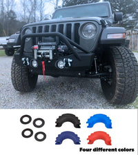 8x D-Ring Dark Blue Bow Shackle Isolator Jeep Towing Off Road 3/4" SILENCER