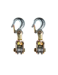 8xWire Rope Pulley Block 3Ton Swivel Eye Hoist Hook Snatch Block Sheive Anodize