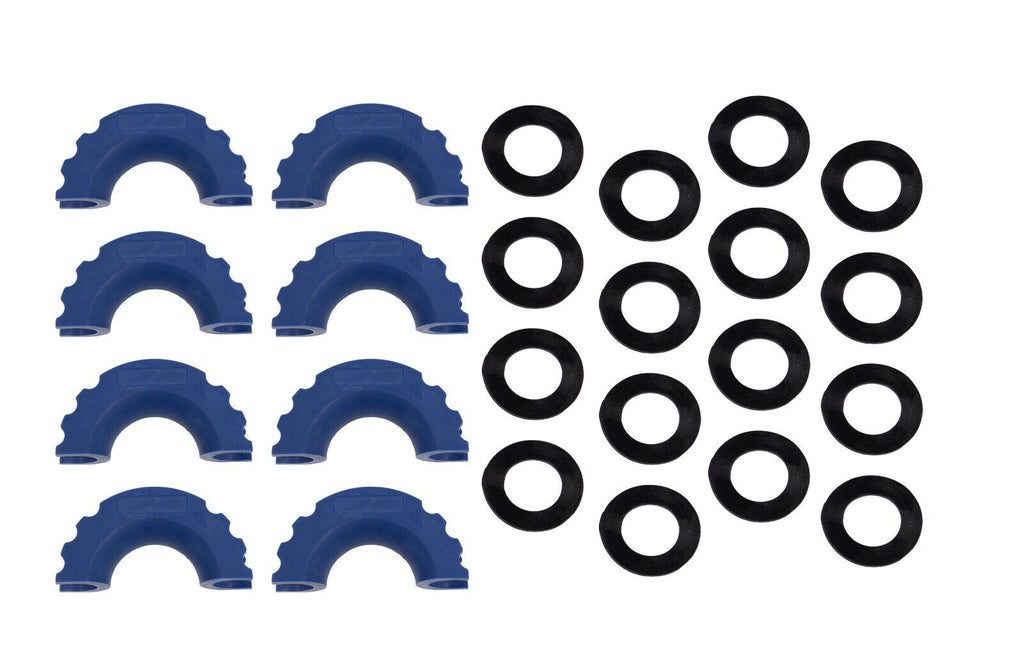 8x D-Ring Dark Blue Bow Shackle Isolator Jeep Towing Off Road 3/4" SILENCER
