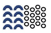 8x D-Ring Dark Blue Bow Shackle Isolator Jeep Towing Off Road 3/4" SILENCER