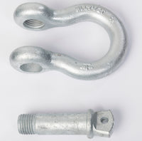 4 pcs 1-1/8" Bow Shackle w Screw Clevis Pin Rigging Towing 9.5 Ton 21000 lb WLL