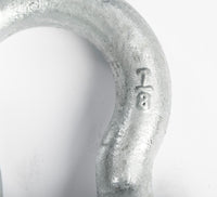 4x 7/8" Bow Shackle D-Ring Zinc Plated w Black 1" Clevis Screw Pin 14000 lbs.