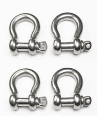 Two 3/4" Marine Bow Shackle Stainless Steel Clevis D-Ring 304 Sailboat Rigging