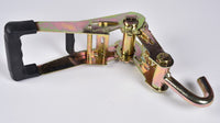 4x Ratchet Rubber Snap Handle 2" J Hook Truck Tie Down f Race Hauler Tow Strap