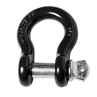4x 7/8" Bow Shackle D-Ring Black w Zinc Plated 1" Clevis Screw Pin 14000 lbs