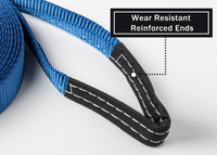 3" 26000 lbs 12T Tow Strap 20ft winch off-road recovery+Galvanized Shackles 3x20