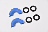 4x 3/4" Red DRing Bow Shackle 10500LB w Blue Plastic noise vibration Protector