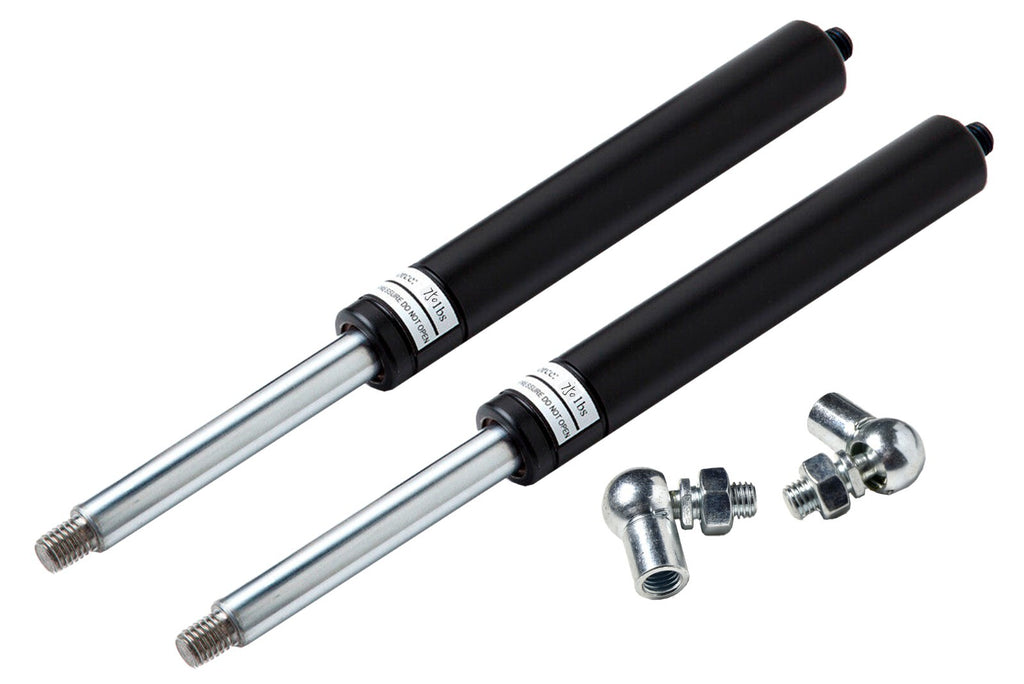 Pair lambo door shocks 11" 750 lbs w end fittings ball joints Mustang 94-04