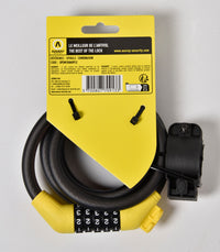 Coiled Cable Combination Lock Bicycle Motorcycle Scooter Made in France bracket