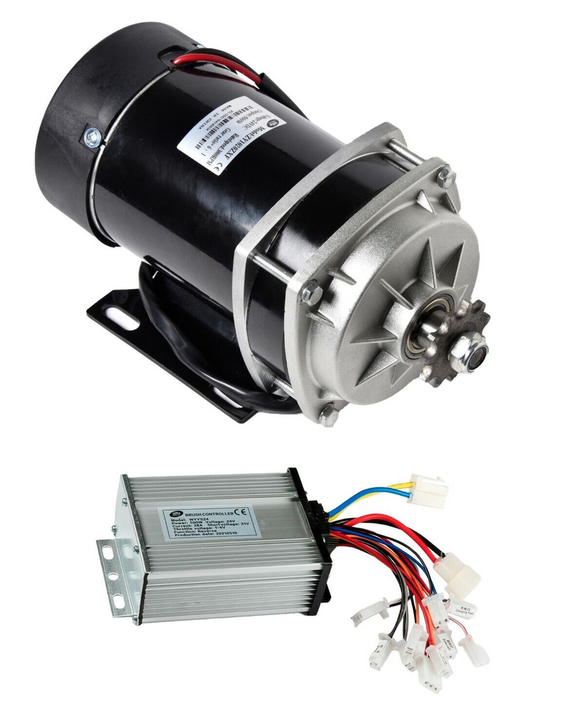 Electric Motor GEARED 6:1 500 Watt 24 Volt+Controller f Quad Trike Go-Kart DIY