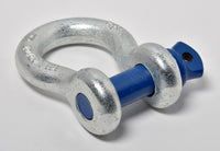 2x Bow Shackles 3/4"+Blue Plastic Anti Noise Vibration Protector Screw Pin 4.75T