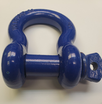 Open Box BLUE D-Ring 3/4" Bow Shackle w 7/8" Screw Pin 10500 LB Capacity Jeep CJ
