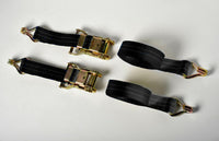 8x Ratchet Strap J Hook 15' Tie Down Cargo 4000lb 1.5" Heavy Duty ATV UTV 1.5x15