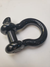x2 OPEN BOX Black D-Ring 7/8" Bow Shackle w black pin 14000 LB Capacity Jeep CJ
