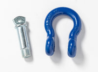 Pair of 3/4" Blue Bow Shackle 10500LB w galvanized pin