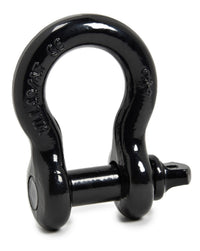 Pair of 3/4" Black Bow Shackle 10500LB w Blue Plastic noise vibration Protector
