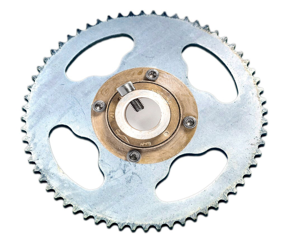 Sprocket Chain Drive 64T T8F 8mm w Axle Shaft Hub Free Wheel 1 1/16" Adapter