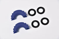 Two 3/4" Galvanized Bow Shackles 10500LB Blue pin w noise vibration Protector
