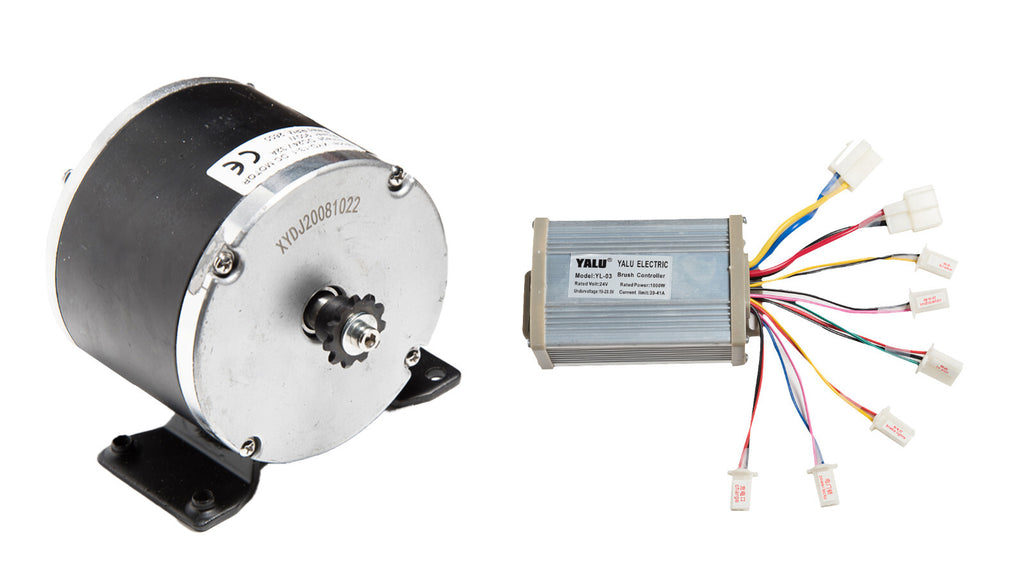 Electric Scooter Motor Currie 24V 900W With Base XYD-13 w 11 Tooth #25 Control