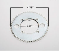 #25 55T 4 hole Sprocket chain drive gear f rear wheel GoKart Scooter 1-1/16 hub