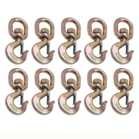 10 Pack Swivel Eye Hook G70 w Latch 5/8" Alloy Steel 3Ton Hoist Lifting Rigging