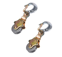 4xWire Rope Pulley Block 1Ton Swivel Eye Hoist Hook Snatch Block Sheave Anodized